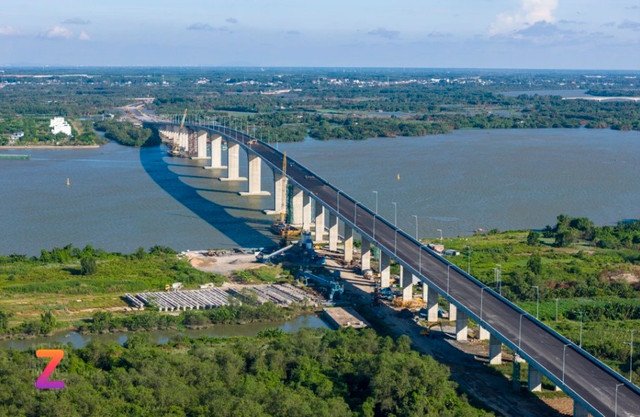 Cầu Nhơn Trạch thuộc tuyến Vành đai 3 TP.HCM sẽ chính thức được đưa vào khai thác từ ngày 30/6. Ảnh: Quỳnh Danh. caunhontrach-2.png