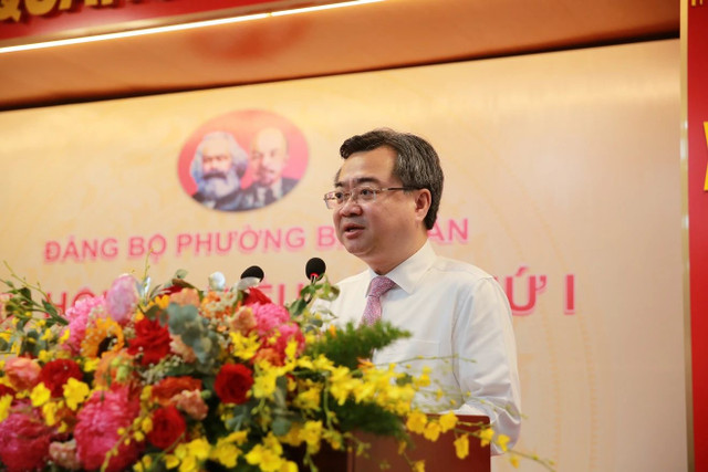 Phó Bí thư Thường trực Thành ủy TP HCM Nguyễn Thanh Nghị phát biểu tại Đại hội. ongnguyenthngnghi-3.jpg