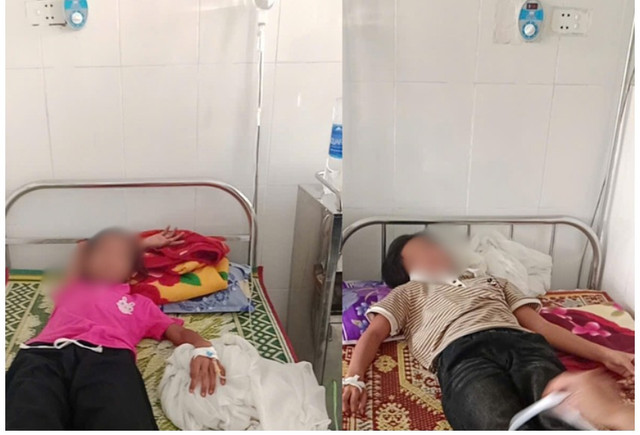Các học sinh được chăm sóc và theo dõi sát sao tại bệnh viện hocsinh-1.png