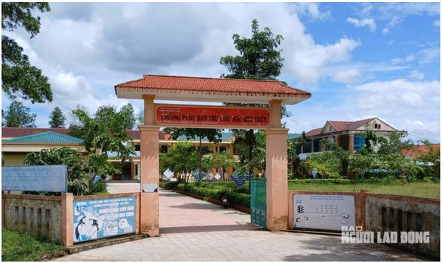 Sáng 30-9, 79 học sinh Trường PTDT bán trú tiểu học Kim Thủy không đến lớp - Ảnh Hoàng Phúc truongkimthuy-1.png