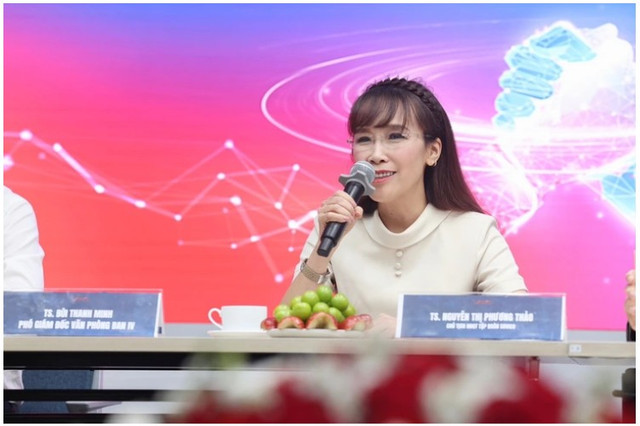 Tỷ phú Nguyễn Thị Phương Thảo khẳng định doanh nghiệp tư nhân rất khao khát cống hiến và có thể thực hiện các dự án lớn, mang tính đột phá. Ảnh: BTC. phuongthao-1.png