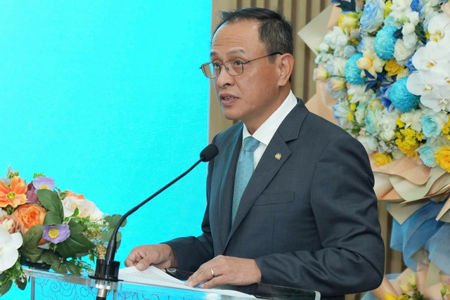 Ông Lê Hồng Hà, Tổng Giám đốc, Tổng Công ty Hàng không Việt Nam chia sẻ tại đại hội. Ảnh: VNA vietnamairline-1.jpg