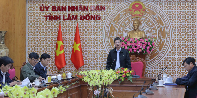 Phó Chủ tịch UBND tỉnh Lâm Đồng, Nguyễn Hồng Hải chủ trì buổi làm việc với Ban Quản lý dự án đầu tư xây dựng các công trình giao thông hôm 17.7. Ảnh minh họa. nghi1947.jpg