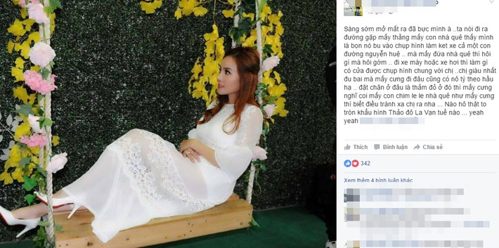 Ngoài những status khoe của, Thảo Đôla còn gây bức xúc cho dân mạng bằng những dòng trạng thái miệt thị người khác. Tuy không phải là các cá nhân cụ thể nhưng những từ ngữ mà Thảo Đôla sử dụng cùng những bức ảnh thể hiện sự bất cần luôn khiến số đông dân mạng cảm thấy chướng tai gai mắt. Khó chịu với những điều này, dân mạng Việt đã cố gắng tìm kiếm thông tin với mục đích tìm ra danh tính, gia thế thực sự của "Thánh nổ".