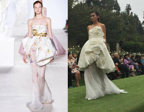 Mẫu thiết kế ĐMC và Giambattista Valli Couture Fall 2013.