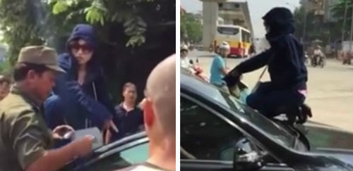 Tháng 9/2015, cư dân mạng xôn xao clip bắt quả tang chồng lấy ô tô của vợ đưa người tình đi chơi xảy ra ở Quang Trung (Hà Đông, Hà Nội). Hình ảnh ghi lại một người phụ nữ mặc áo bò nhảy lên nóc capo của một chiếc xe ô tô. Chị ta không ngừng đập vào tấm kính chắn rồi hét to yêu cầu chồng đang cố thủ trong xe mở cửa ra.