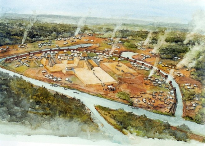 6. Cahokia: Cahokia là một thành phố của thổ dân trước thời Colombia tìm ra châu Mỹ. Nó nằm cạnh sông Mississipi, tức St. Louis, Missouri ngày nay. Thành phố ít người biết tới này là một trong những khu dân cư lớn và có tầm ảnh hưởng nhất tại châu Mỹ vào thời kỳ đó. Nó được xây dựng từ 500 năm trước khi thổ dân châu Mỹ tiếp xúc với người châu Âu. Ngày nay thành phố này gần như đã biến mất. Tuy nhiên, vào thời đó, đây là một trong những nơi thịnh vượng nhất với những tuyến đường giao thương mở rộng. Các nhà khảo cổ đã tìm thấy đồ gốm, vỏ ốc, đồng, gỗ và đá, bằng chứng cho thấy khu vực này là trung tâm nông nghiệp quan trọng.