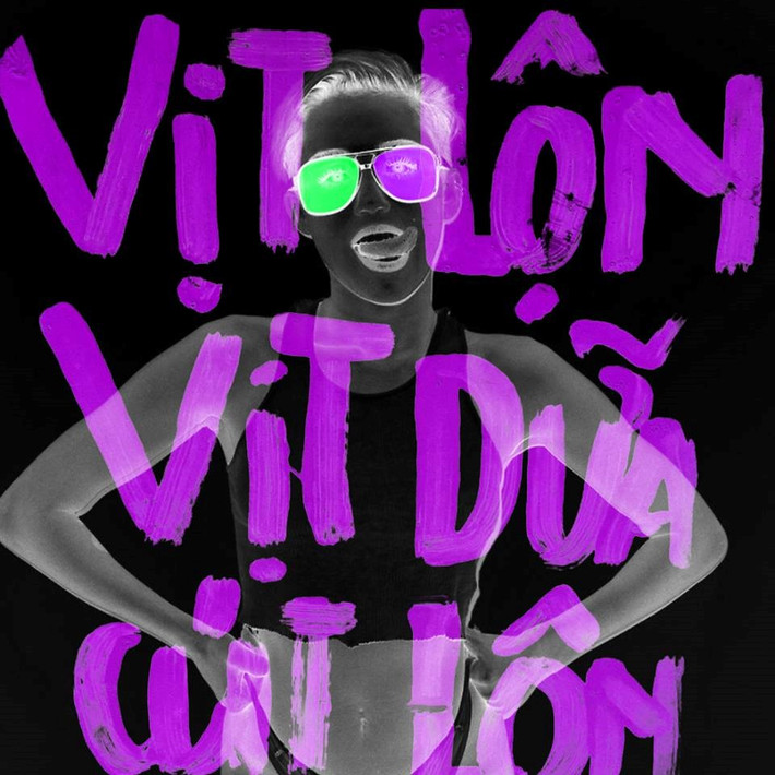 Dường như, cô ca sĩ nổi loạn Miley Cyrus trở nên cá tính hơn nhờ dòng chữ “Vịt lộn, vịt dữa, cút lộn”.