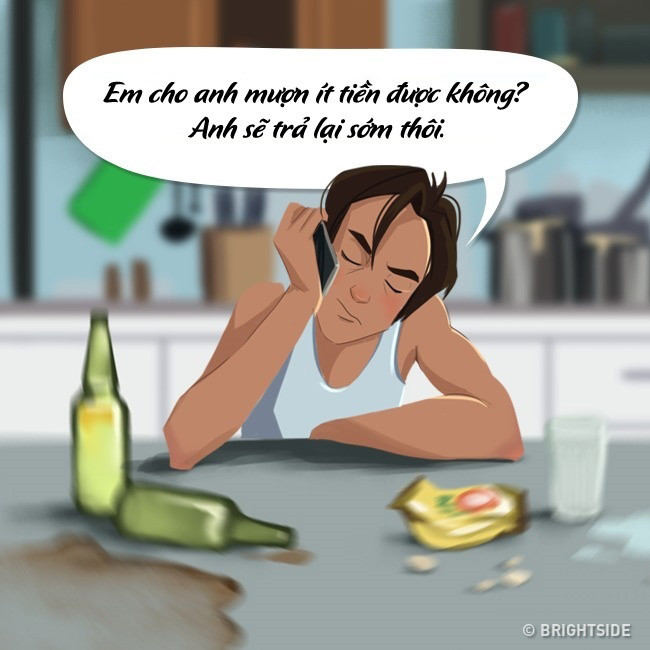 9. Con nghiện: Người nghiện ma túy, bia rượu không thể cưỡng lại thói quen xấu ngay cả với người thân yêu. Họ sẽ là đối tượng tàn phá gia đình nhanh nhất.