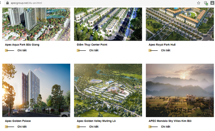 Trong khi đó, trên website của Apec Group cũng giới thiệu khá chi tiết dự án Apec Mandala Kim Bôi.