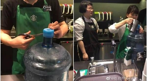 Nhưng có người vác hẳn cả thùng đựng nước để đi mua đồ giảm giá.