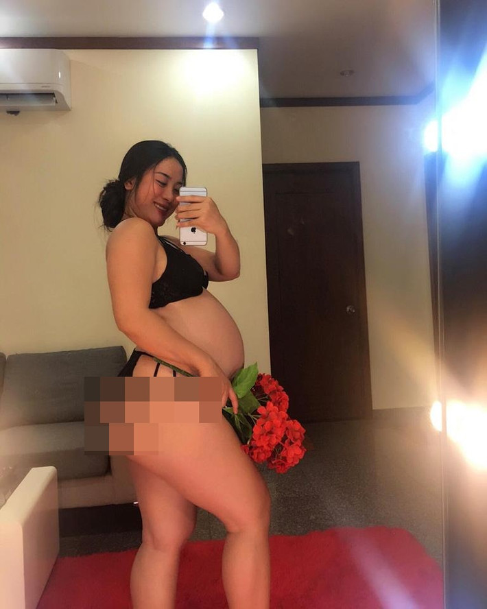 Trên trang cá nhân của mình, bà mẹ "khổng lồ" nàu cũng thường xuyên chia sẻ các bài tập bầu bí và bổ sung chế độ dinh dưỡng cho thai nhi. Ảnh: Facebook nhân vật.