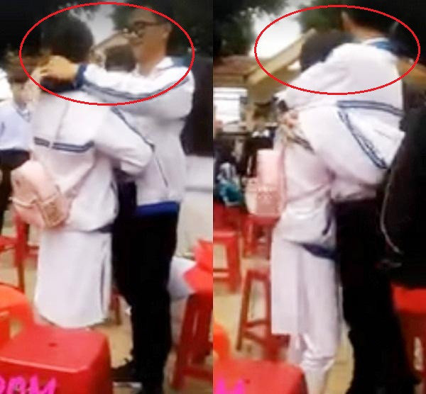 Còn nữ sinh B.T.T.V, cô khẳng định cô và T.T không phải là một cặp đôi "crush" như nhiều trang mạng miêu tả. B.T.T.V cho biết cô và T.T đã yêu nhau từ lâu và việc ôm, hôn nhau trong clip vừa qua cũng chỉ là một cách để hai người lưu giữ kỷ niệm cuối năm học. Sau khi sự việc vượt ra ngoài tầm kiểm soát, đôi bạn trẻ đã tìm cách liên lạc với admin các diễn đàn, fanpage xin gỡ clip nhưng hiện tại tình hình vẫn chưa khả quan hơn. Chỉ vì cảnh hôn nhau bị phát tán trên mạng xã hội mà cả B.T.T.V và T.T đều đang phải chịu nhiều lời chỉ trích, mắng nhiếc từ gia đình.