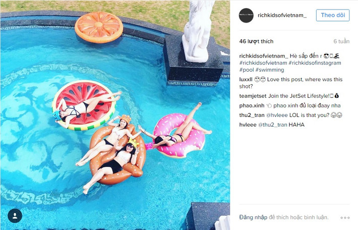 Trở lại với những nội dung, hình thức mà hội con nhà giàu thường chia sẻ trên Instagram, ngoài ảnh chụp những món đồ hiệu đắt tiền thì những chuyến du lịch sang chảnh, những cuộc vui đẳng cấp ở những địa điểm nổi tiếng cũng được các thành viên hội cập nhật thường xuyên.
