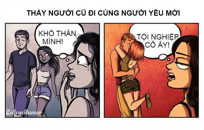 Thay vì tiếc nuối, cảm thấy bản thân mình thất bại khi người cũ có tình mới, nhiều bạn gái nghĩ mình may mắn khi dứt khoát được với đàn ông không chung thủy.