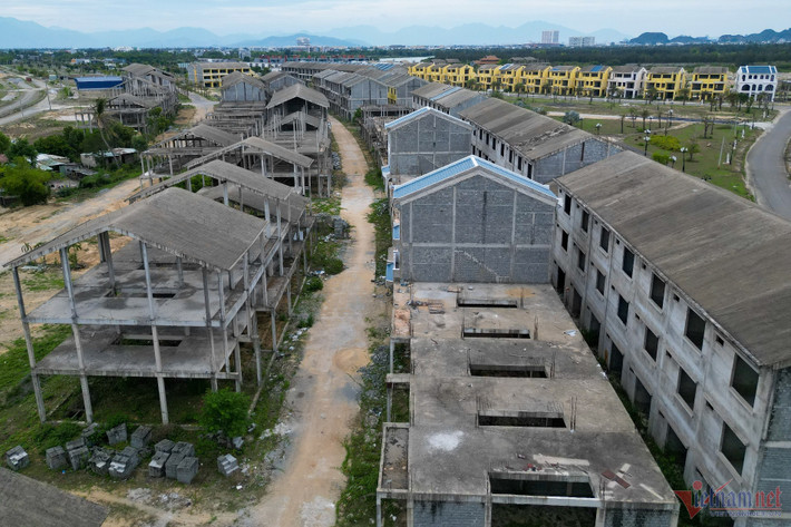 Hiện trạng ngổn ngang tại dự án Homeland Paradise Village. (Ảnh: Vietnamnet).