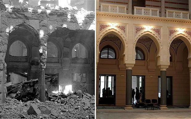 Ngày 25 và 26/8/1992, Thư viện quốc gia Bosnia, một biểu tượng của thành phố Sarajevo, Bosnia, đã bị đổ sập và đốt cháy trong cuộc pháo kích của người Serb của Bosnia vào năm 1992. Ảnh: Reuters.