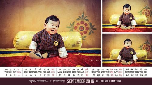 Bức ảnh được đặt làm hình đại diện cho trang web Yellow's February của Bhutan và các bức ảnh khác trong bộ ảnh được sử dụng trên các tờ lịch. Người dân cũng có thể tải những hình ảnh của hoàng tử miễn phí trên trang web này với thông điệp: “Sẽ làm tan chảy trái tim của mọi người”.