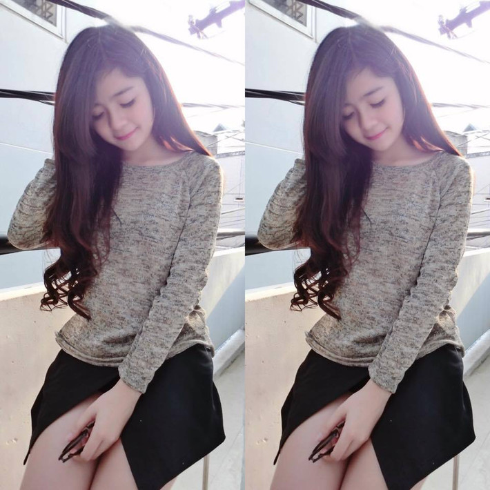 Cô bạn sở hữu mái tóc dài thướt tha...