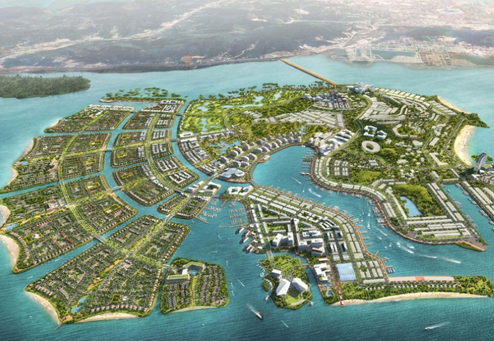 Dự án nghỉ dưỡng Tuần Châu Hạ Long tọa lạc tại bờ biển Đông Nam của Đảo Tuần Châu, thuộc phường Tuần Châu, thành phố Hạ Long (Quảng Ninh) cũng có quy mô lên tới hơn 1.000ha. (Ảnh internet).