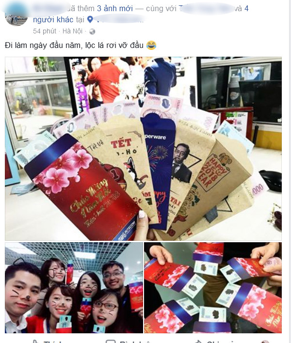 Tiết mục lì xì ngày đầu làm việc luôn là điều dân công sở mong đợi.