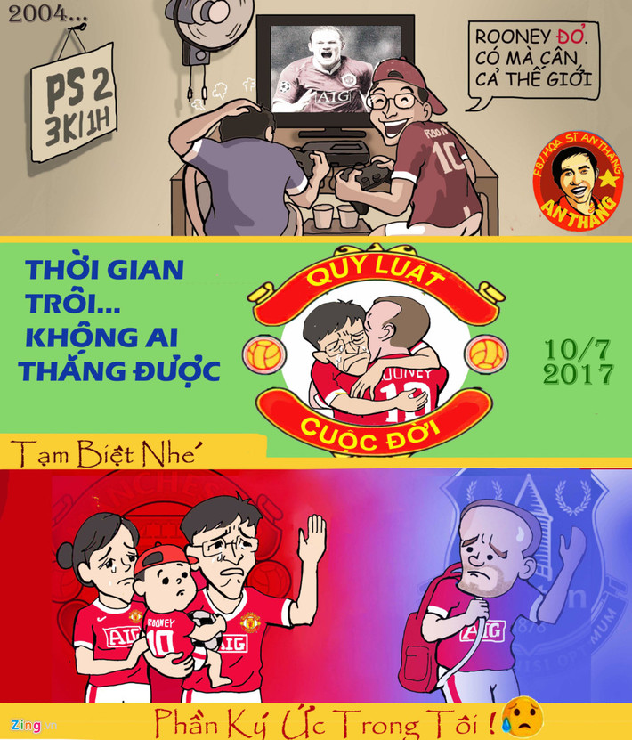 Ngày Rooney chia tay "Quỷ đỏ" khiến bao trái tim người hâm mộ phải thổn thức, phải rơi lệ. Suốt 13 năm qua, trong tâm trí họ, hình ảnh Rooney quá quen thuộc trong màu áo MU. Họ hiểu anh là một phần lịch sử của CLB và một phần ký ức đẹp trong cuộc đời họ.