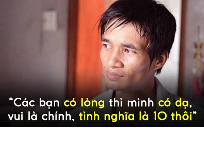 Đây là một trong những câu nói "gây bão" của Lệ Rơi thời điểm mới nổi tiếng. Chính sự hồn nhiên, chân thật của anh đã gây thiện cảm với nhiều người.