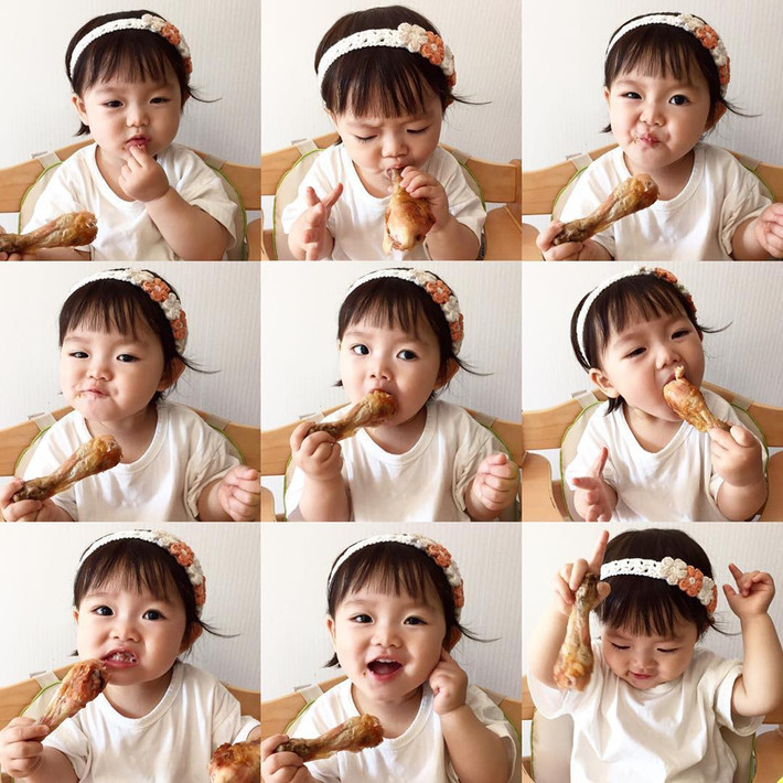 Biểu cảm hài hước khi ăn của Eun Ho.