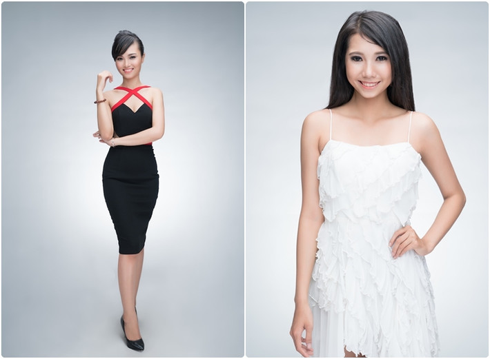 Giang Anh (trái), 22 tuổi đến từ Đồng Nai và Ngọc Huyền (phải) vừa tròn 19 tuổi.