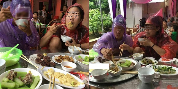 Ngay lúc này… ăn cỗ cưới mới là điều quan trọng nhất, còn mưa bão hay không, không quan trọng.