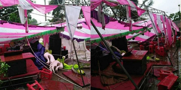 Mưa gió, bão lũ có lẽ chính là những từ khóa hot nhất hiện nay khi bão số 2 đã đổ bộ vào nước ta và gây ra những thiệt hại không nhỏ về cả người lẫn của cải. Và trong những ngày này, có rất nhiều đám cưới đã bị 'đổ bể', những rạp cưới bị phá hủy tan tác, hoang sơ… cũng chính là một trong số những thiệt hại mà con người phải gánh chịu do cơn bão gây nên. Ảnh hưởng của bão rõ ràng nhất có lẽ là trong câu chuyện mà một cô gái chia sẻ trên diễn đàn kể về đám cưới ngày mưa bão của người chị gái mình. Cô gái tên Trang Hồ cho biết gia đình và anh em trong nhà đã cùng nhau chuẩn bị lễ cưới cho chị gái của mình với rạp cưới vô cùng hoành tráng nhưng chỉ sau một đêm cơn bão đã lấy đi tất cả.