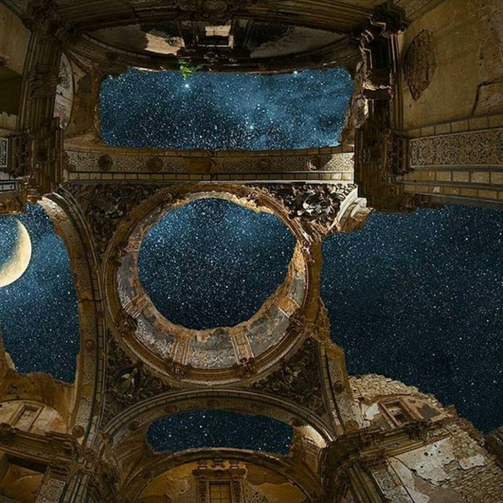 Thị trấn bị bỏ hoang sau cuộc nội chiến Tây Ban Nha, ở đô thị Belchite, Tây Ban Nha. Ảnh: Carlos_santero.