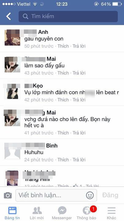Qua tìm hiểu, một số nhân vật trong lớp học nơi xảy ra vụ việc đang khá hoang mang khi đoạn clip nhóm nam sinh đánh hội đồng một bạn nữ đã bị phát tán lên mạng. Hiện những học sinh có liên quan đến vụ việc trên đang bị dân mạng truy lùng.