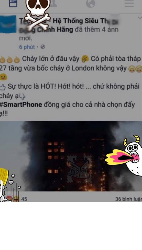 Ngày 6/6 hai cô gái đã dựng chuyện bắt cóc trẻ con xảy ra tại Đà Nẵng hòng câu like bán hàng trên Facebook. Nội dung thông tin đăng tải trên Facebook còn cảnh báo: “Nghe mà xanh mặt, các mẹ cẩn thận đừng sơ hở dù chỉ 1 giây, con đi đâu mẹ đi theo đó. Đừng chở con 1 mình mà đi mấy đoạn đường vắng, nhất là phụ nữ sẽ xử lý không kịp. Mình không để ý họ nhưng họ thì để ý nhất cử nhất động của mình. Sơ hở chút là mất con liền”.