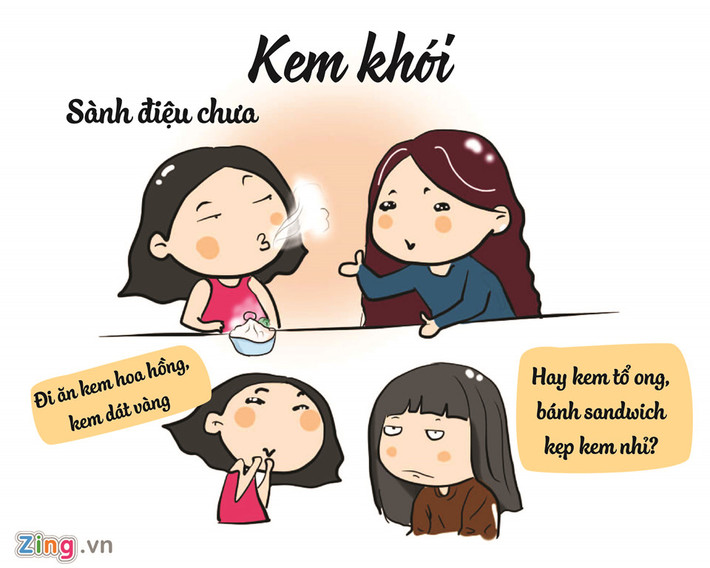 Sau thời gian bị lên án khi ăn nhiều kem khói chứa khí nitơ có hại cho sức khỏe, các bạn trẻ giờ chuộng các loại kem có hình thức đẹp và độc lạ hơn.