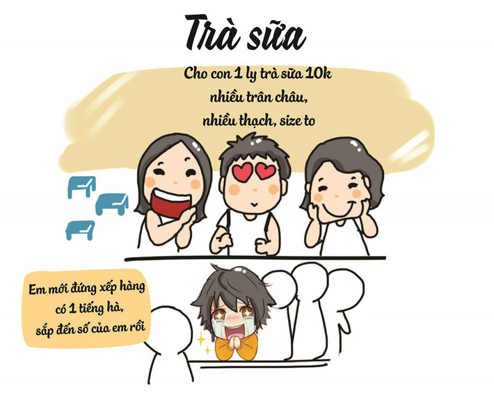 Các món ăn khác có thể mất đi, chỉ có trà sữa là luôn sống mãi trong lòng teen Sài Gòn. Ngày nay, nhiều quán ồ ạt mọc lên, còn giới trẻ sẵn sàng bỏ thời gian và tiền bạc để có được một ly trà sữa "sang chảnh".