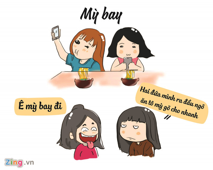 Mỳ bay một thời thu hút giới trẻ vì hình thức độc lạ, song chỉ để chụp ảnh check-in, phục vụ "sống ảo", còn mùi vị không khác biệt với món mỳ bình thường. Vì thế, hiện tượng này nhanh chóng biến mất cũng là điều dễ hiểu.