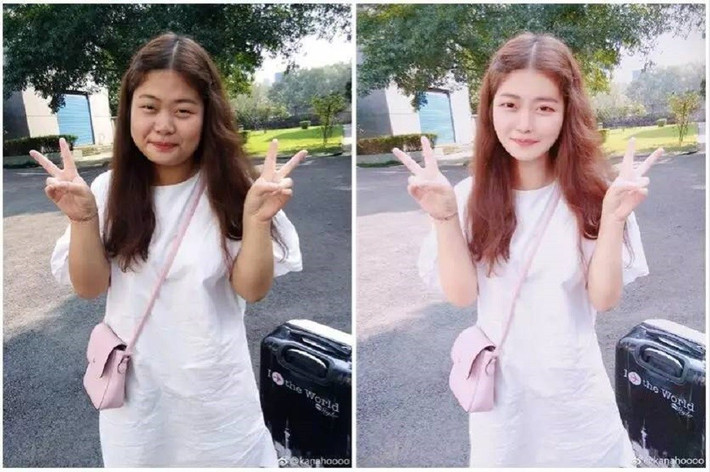 Thân hình mập mạp của cô gái đã trở nên thọn gọn và duyên dáng hơn. Thế mới biết rằng các anh chàng chớ vội tin vào những tấm hình!