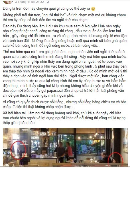 Sự việc bắt nguồn từ bức ảnh cả hai chạm mặt nhau trên phố đi bộ lan truyền trên mạng xã hội. Mâu thuẫn xảy ra khi những bức ảnh về cuộc chạm mặt này xuất hiện trên báo, và Thúy Vi buông lời mỉa mai ngoại hình luộm thuộm của Midu. Ngay sau đó, tối 3/11, trên trang cá nhân, hot girl Midu đăng tải bài viết "tố" có người cố tình dàn cảnh, ngồi chờ cô nhiều giờ để ghi lại khoảnh khắc chạm mặt, hòng tạo scandal để nổi tiếng. Midu cũng giải thích thêm, cô hiện đang bận rộn với dự án khu vui chơi giải trí sắp hoàn thành nên không quá ăn diện khi ra ngoài.