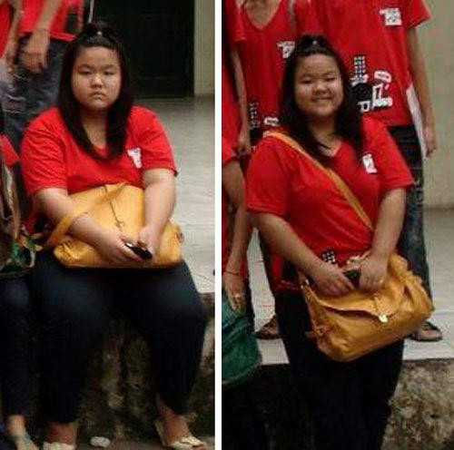 Hình ảnh một thời của Minh Châu khi cân nặng lên đến mức đỉnh điểm, cô gái 19 tuổi chia sẻ, tuổi thơ của tôi cô bị ám ảnh bởi ánh mắt kỳ thị của người đời vì thân hình "quá khổ". Cha mẹ cô đã từng phải chuyển trường cho con gái một lần vì bạn bè chê cười con nhiều quá.