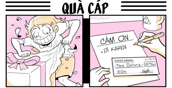Khi còn nhỏ, ai cũng rất hồn nhiên vô tư chuyện quà cáp. Nhưng khi lớn rồi, mọi thứ trở nên thực dụng hơn.