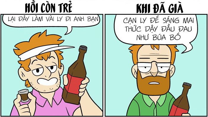 Hồi trẻ, rượu chè thoải mái với bạn bè bao nhiêu thì khi đã có tuổi, người ta kiêng dè bấy nhiêu.