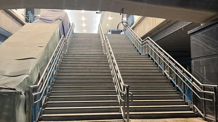 Nhà ga Tân Cảng đang dần hoàn thiện. (Ảnh: Pháp luật TP.HCM).