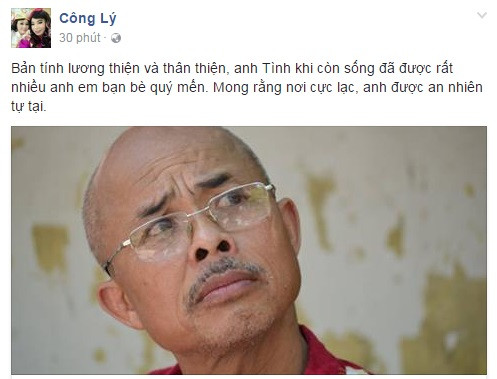Công Lý đau buồn khi chia sẻ ký ức đẹp về người anh lớn trong nghề.
