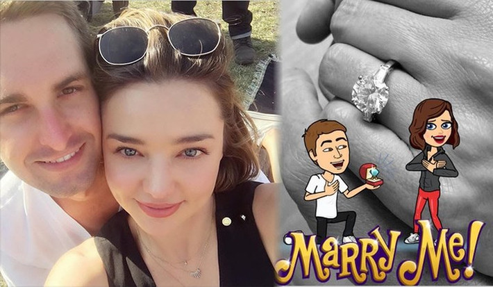 Tháng 7/2016, Spiegel cầu hôn Kerr bằng một chiếc nhẫn kim cương ước khoảng 1,75 - 2,5 carat, tương đương giá trị 75.000 - 100.000 USD.