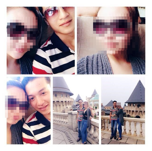 Hình ảnh Hải Dương và Lê Ánh Linh thân thiết với nhau trong một chuyến du lịch cùng gia đình ở Đà Nẵng.