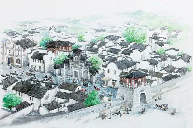 Dù có kiến trúc ấn tượng, thành phố Shicheng bị nhấn chìm có chủ đích vào năm 1959 để làm đập thủy điện Tân An.