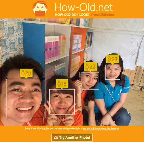 Công cụ đoán tuổi của Microsoft mới đây tạo nên một cơn sốt trong giới trẻ. Trên Facebook những ngày này tràn ngập những bức ảnh do các bạn trẻ, hot girl, hot boy muốn thử kiểm tra tuổi thật của mình qua công cụ nhận diện khuôn mặt thú vị này.