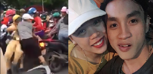 Thời điểm đó, một chiến sĩ cảnh sát giao thông (CSGT) đến yêu cầu thanh niên này xuống xe, tấp vào lề đường để kiểm tra. Tuy nhiên, anh ta không chấp hành, sau đó còn dùng dao đe dọa người thi hành công vụ để giải thoát cho bạn gái cùng chiếc xe. Một vài người dân chứng kiến sự việc đã lao vào khống chế, tước dao của nam thanh niên. Thái độ xấc láo, sĩ gái của nam thanh niên Nha Trang đã khiến anh phải đón Giao thừa trong đồn cảnh sát cũng như nhận về hàng nghìn chỉ trích của nhiều người.