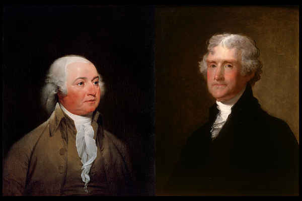 Sau khi George Washington từ chức sau nhiệm kỳ thứ hai của mình, hai người đã cùng chạy đua vào Nhà Trắng. Mặc dù Adams thành công tranh cử chức Tổng thống, hai người đàn ông cuối cùng cũng gạt bỏ sự khác biệt sang một bên để giữ tình bạn đẹp trong giới chính trị Hoa Kỳ. Adams từng viết cho Jefferson: "Thư từ thân mật với bạn ... là một trong những sự kiện dễ chịu nhất trong cuộc đời tôi". Một sự trùng hợp đến khó tin là hai ông đều qua đời vào ngày 4/7/1826- 50 năm sau ngày Mỹ tuyên bố độc lập.